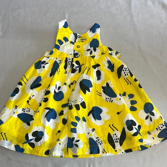 Catimini Bright Yellow and Blue Patterned Sun Dress - Picture 3 of 5